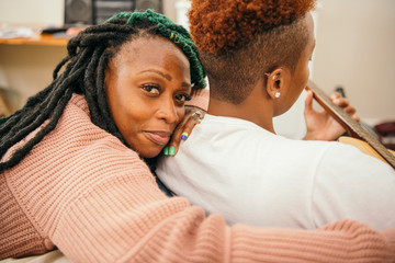 Wall Mural - Lesbian couple love