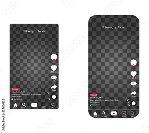Fotomural Interface for smartphone on an isolated background, vector illustration