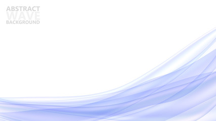 Fototapete - Abstract vector background with dynamic colorful waves. Modern color abstract background with blue wave curves. Vector template for website.