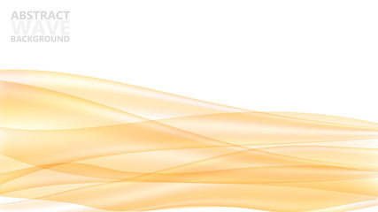 Fototapete - Abstract vector background with dynamic colorful waves. Modern color abstract background with yellow wave curves. Vector template for website.
