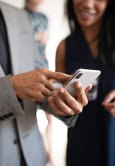 Businessman using mobile phone