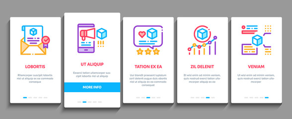 Poster - Product Manager Work Onboarding Mobile App Page Screen Vector. Product Manager Business Idea And Price, Web Site And Research, Checklist And Analysis Color Contour Illustrations