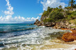 Exotic landscape of Guadeloup shoreline
