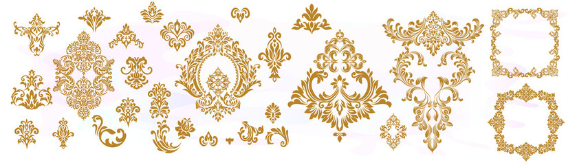 Wall Mural - Vintage baroque ornament. Retro pattern antique style acanthus. Decorative design element filigree calligraphy vector.