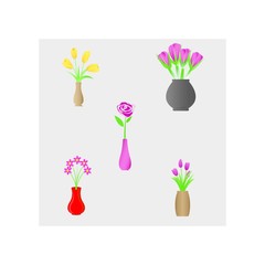  flower in the vase image