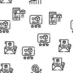 Poster - Product Manager Work Seamless Pattern Vector Thin Line. Illustrations