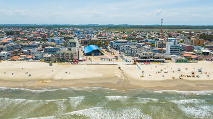 Wall Mural - Balneário Arroio do Silva - SC. Aerial view of the beach and town of Balneário Arroio do Silva –Santa Catarina - Brazil