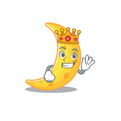 Sticker - A Wise King of crescent moon mascot design style