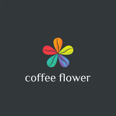  coffee flower Logo Template
