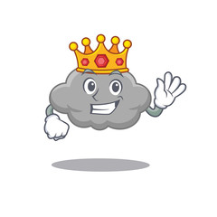 Canvas Print - A Wise King of grey cloud mascot design style