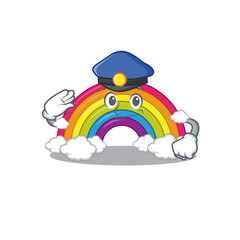 Poster - Police officer mascot design of rainbow wearing a hat