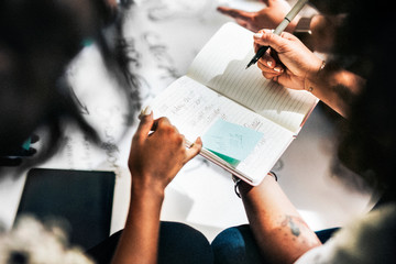 Poster - Hand writing on a notebook