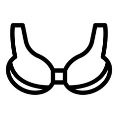 Poster - Female bra icon. Outline female bra vector icon for web design isolated on white background