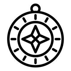 Poster - Tourist compass icon. Outline tourist compass vector icon for web design isolated on white background