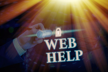 Fototapete - Conceptual hand writing showing Web Help. Concept meaning procedural or reference information delivered through computer