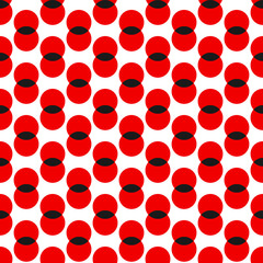 Wall Mural - abstract red circles seamless pattern