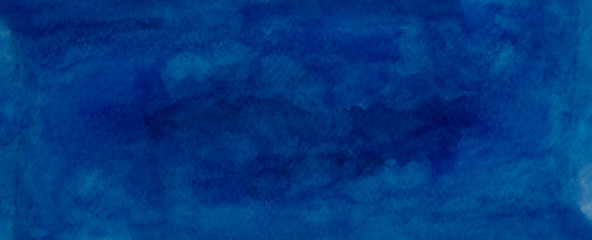 Wall Mural - watercolor illustration art abstract blue color texture background, clouds and sky pattern. watercol