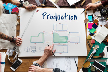 Poster - Assemble Manufacturing Production Business Pattern