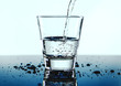 canvas print picture - A glass of water macro shot
