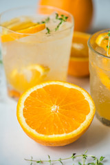 Wall Mural - Orange and thyme infused water recipe