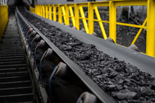 Opencast Mine - Belt Conveyor - Coal, Stones - Transport