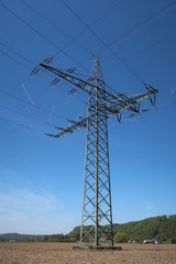 High voltage power poles