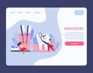 Sticker - Dentistry Flat Landing Page