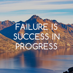 Wall Mural - Inspirational quotes - Failure is success in progress