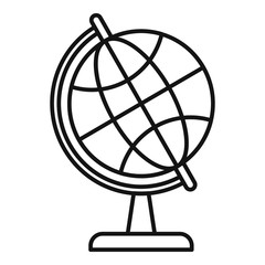 Poster - school globe icon. outline school globe vector icon for web design isolated on white background