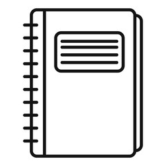 Poster - school notebook icon. outline school notebook vector icon for web design isolated on white backgroun
