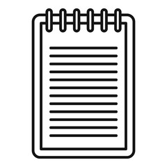 Poster - sketch notebook icon. outline sketch notebook vector icon for web design isolated on white backgroun