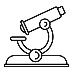 Poster - Lesson microscope icon. Outline lesson microscope vector icon for web design isolated on white background