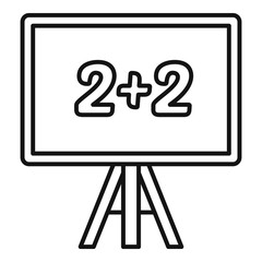 Poster - lesson board icon. outline lesson board vector icon for web design isolated on white background