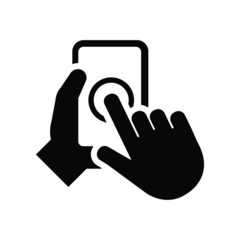 Poster - touch phone screen vector icon