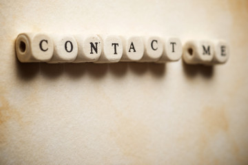 Poster - Contact me text