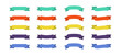 Ribbons flat set icon for concept design. Vector