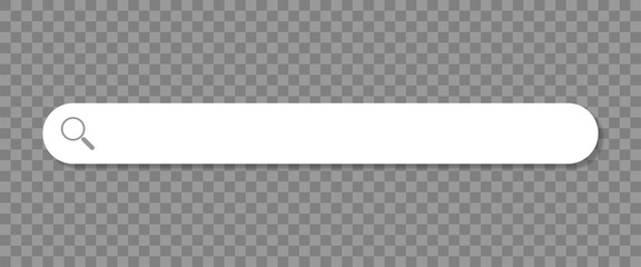 Poster - search browser bar, magnifier button on a transparent background. vector