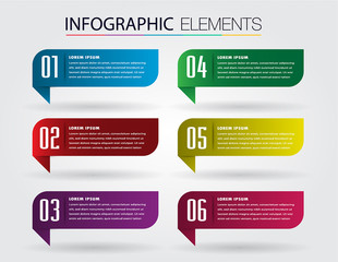 Leinwandbilder - modern text box template, banner Infographics