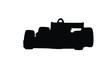 Sihlouette of a formula open wheel race car