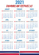 © Oleksandr - Dominican Republic Calendar with flag. Month, day, week. Simply flat design. Vector illustration background for desktop, business, reminder, planner
