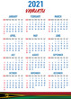 © Oleksandr - Vanuatu Calendar with flag. Month, day, week. Simply flat design. Vector illustration background for desktop, business, reminder, planner