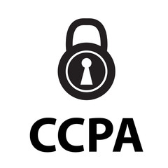 Poster - CCPA icon on white background. flat style. california consumer privacy act icon for your web site design, logo, app, UI. CCPA symbol. CCPA inscription with lock sign.
