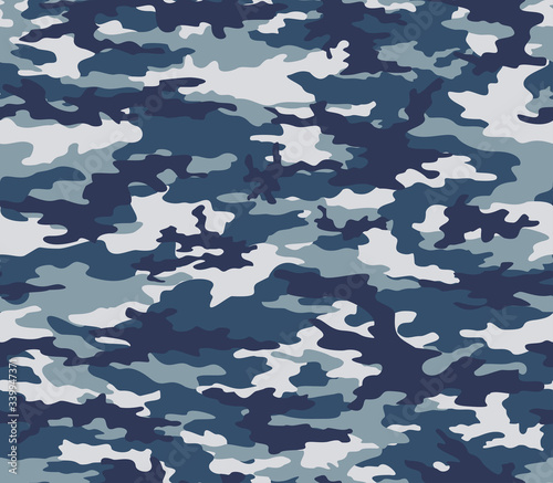 Fotografía Blue seamless camo on textile