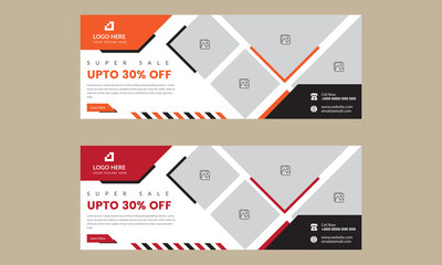 Corporate Facebook Cover Banner Design with Color Set