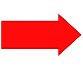 Poster - red arrow direction icon on white background. flat style. red arrow icon for your web site design, l
