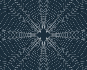 Wall Mural - Abstract white lines on dark blue background, geometric vector illustration