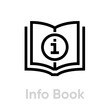 Info or Guide Book icon. Editable Vector Outline.