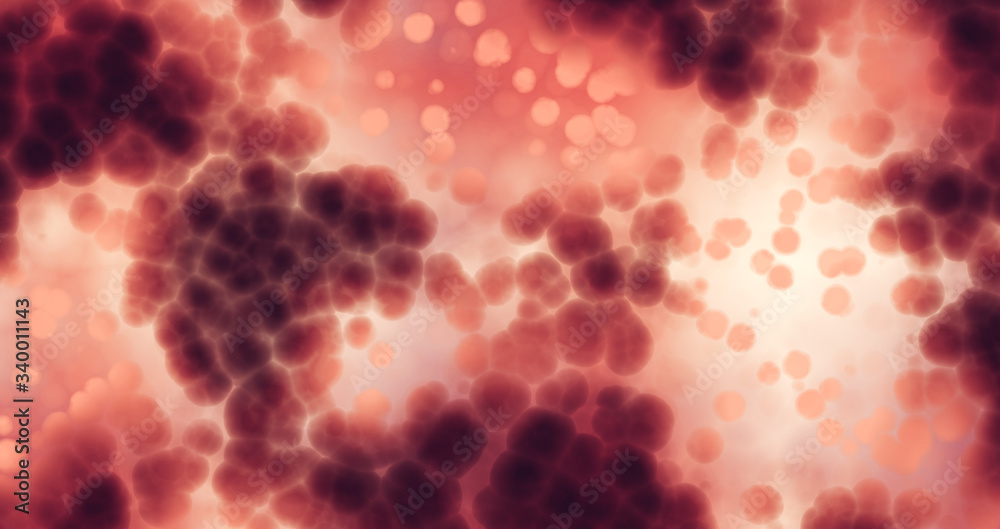 Microscopic stem cells background. - obrazy, fototapety, plakaty 