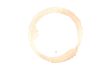 Poster - trace of spilled coffee isolated on white