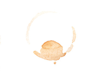 Poster - trace from coffee isolated on white